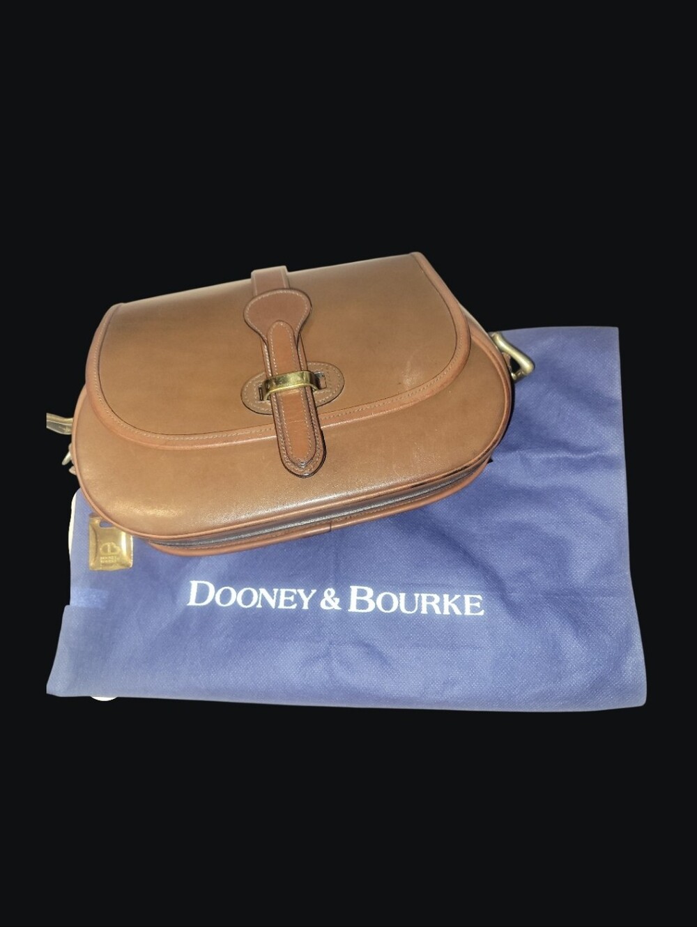 Dooney & Bourke Smooth Bridle Leather Over & Under Saddle 1981-1983 Rare #1264 - Picture 12 of 16